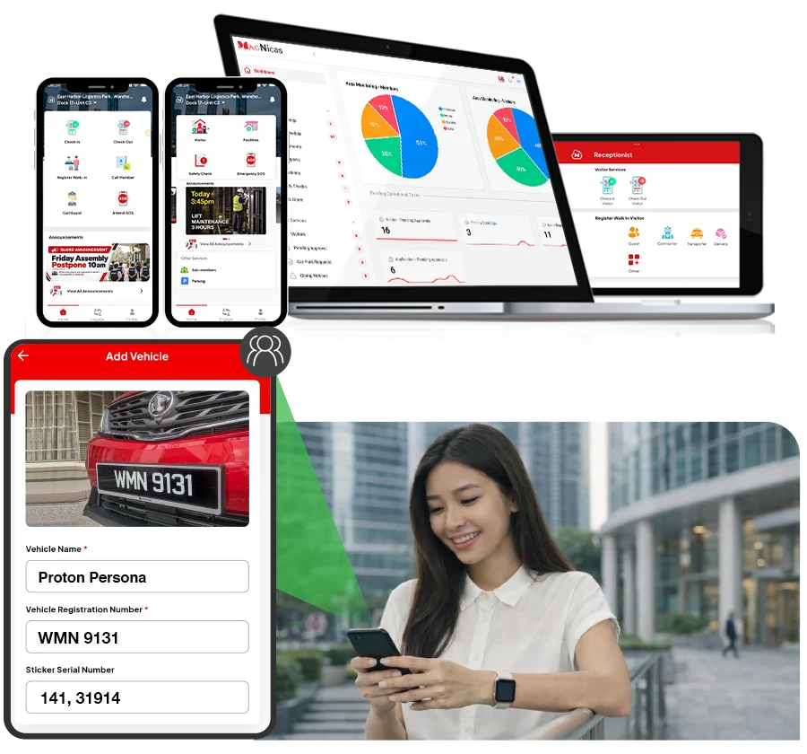 MagNicas UI phone web portal 3 mobile view V3