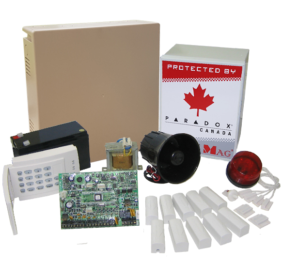 Alarm system package for building