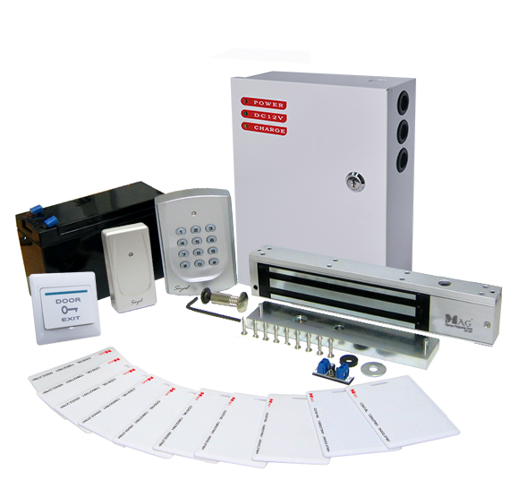 Door access control system with attendance