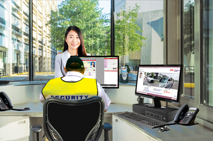 Parking access with security guard me vms software