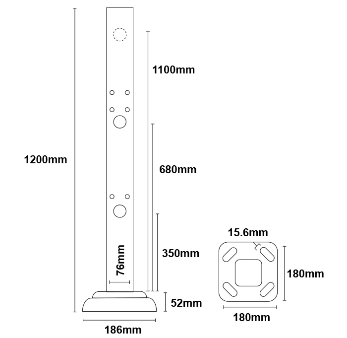 SNP141 LPR Metal Pole dimension2 01 01