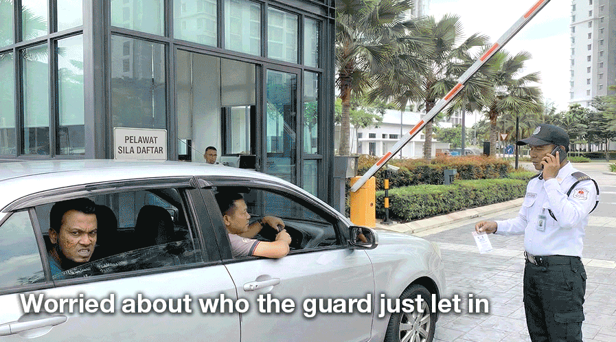 The barrier gate opens 4