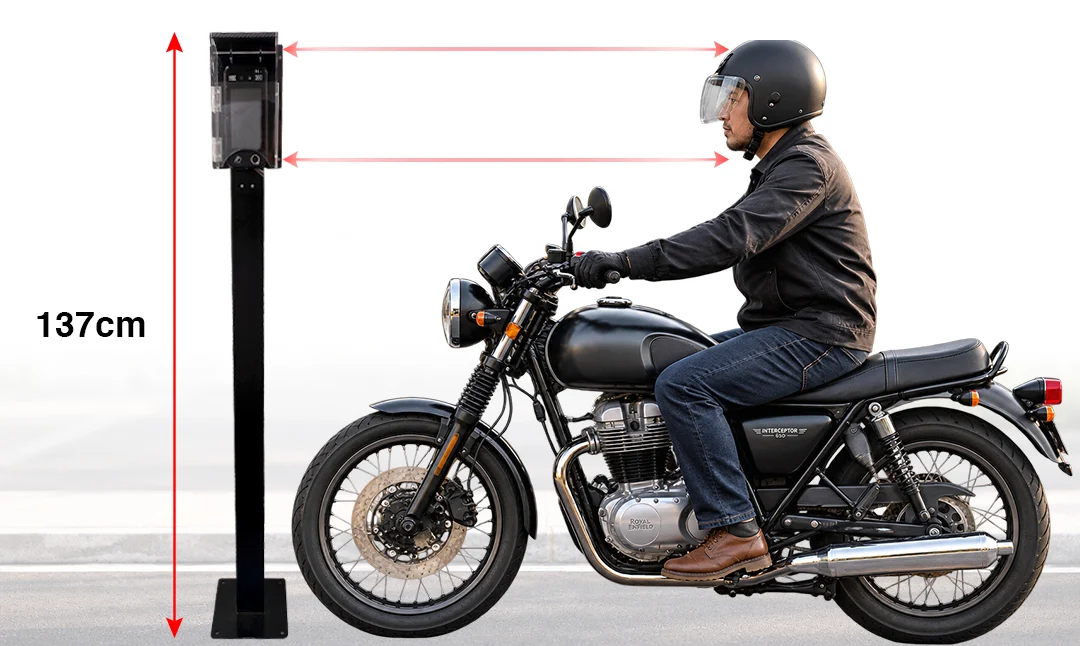 The pole and acrylic housing